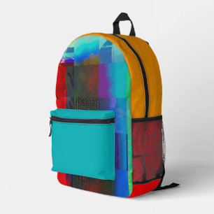 Do More on Electric Starlight Glitch Digital Art Printed Backpack