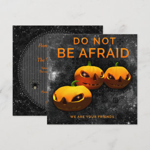 "Do Not Be Afraid" Pumpkins Halloween Party Invitation