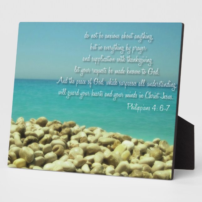 Do not be anxious about anything plaque (Side)