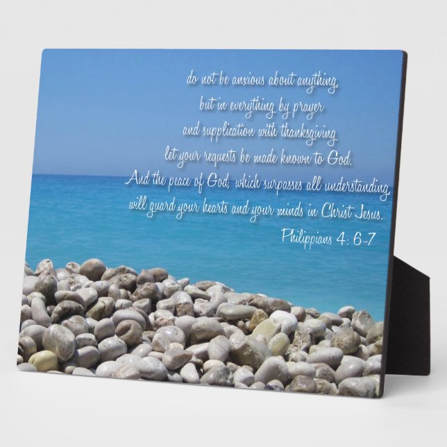 Do not be anxious about anything plaque (Side)