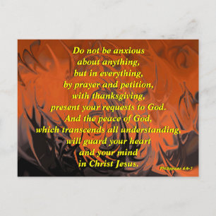 Do Not Be Anxious (dancing flames) - Postcard