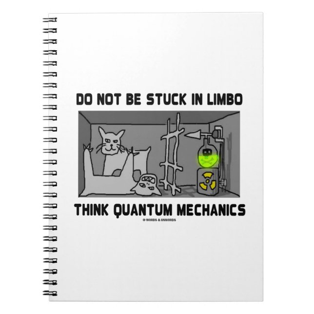Do Not Be Stuck In Limbo Think Quantum Mechanics Notebook (Front)