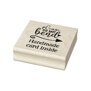 Do not bend Handmade Card Inside Rubber Stamp