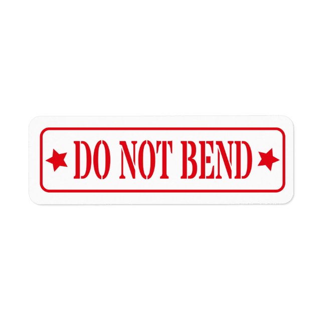 Do Not Bend Red Simple Framed (Front)