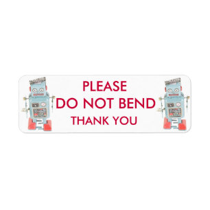 DO NOT BEND - ROBOT LABELS