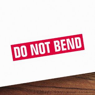 Do not bend self-inking stamp