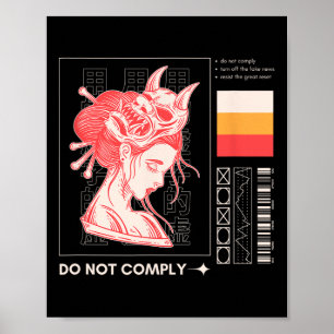 Do Not Comply Resist The Great Reset Poster