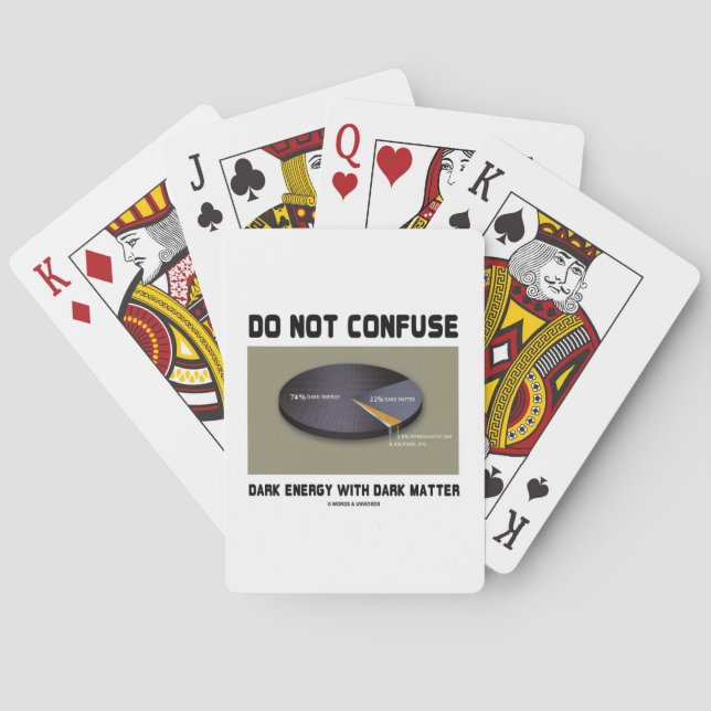 Do Not Confuse Dark Energy With Dark Matter Playing Cards (Back)