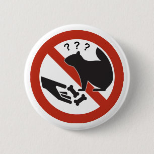 Do Not Confuse the Squirrels Highway Sign 6 Cm Round Badge