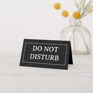 DO NOT DISTURB | 4" x 3.5" Folded Place Card