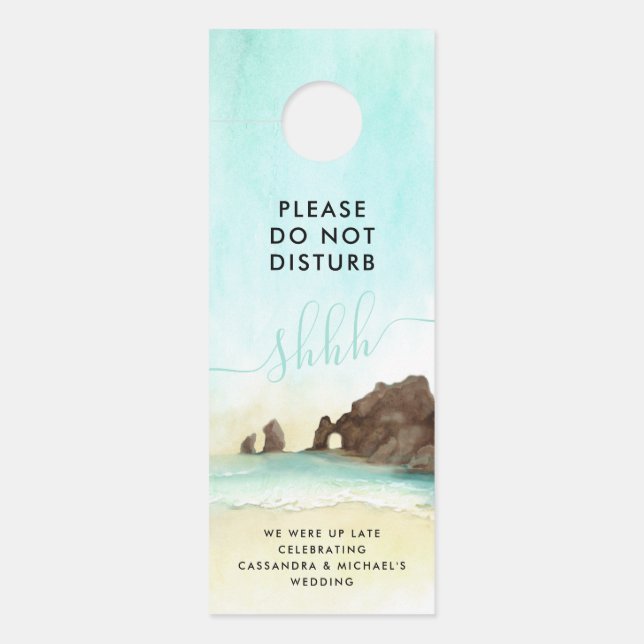 Do Not Disturb | Beach| Wedding Guest Door Hanger (Front)