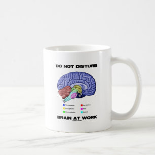 Do Not Disturb Brain At Work (Anatomical Humour) Coffee Mug
