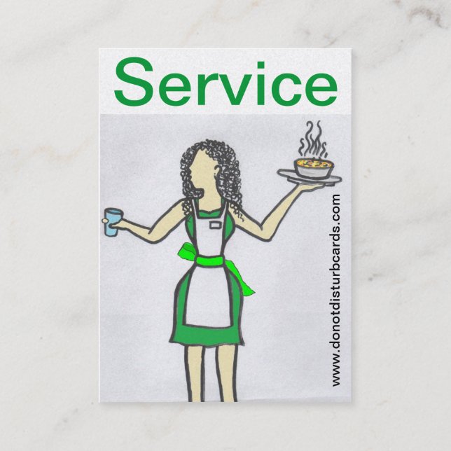 Do not Disturb Cards .Com (Waitress in control). (Back)