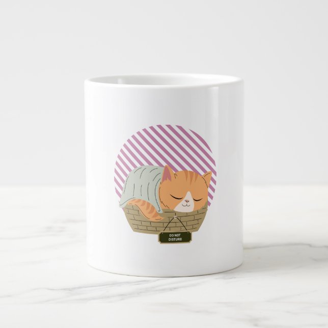 Do not Disturb cat Large Coffee Mug (Front)