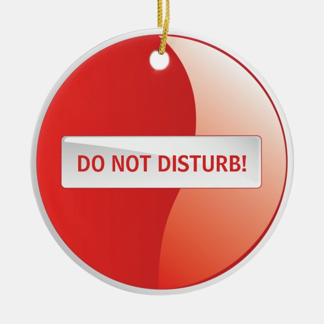 DO NOT DISTURB! CERAMIC TREE DECORATION (Front)