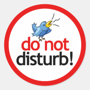 Do not disturb classic round sticker