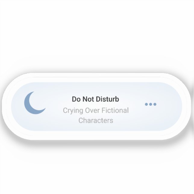 Do not Disturb - Crying Over Fictional Characters (Front)