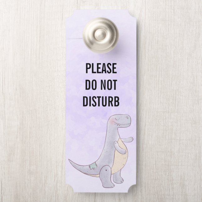 Do Not Disturb Cute Tyrannosaurus Rex Dinosaur Toy Door Hanger (On Knob)