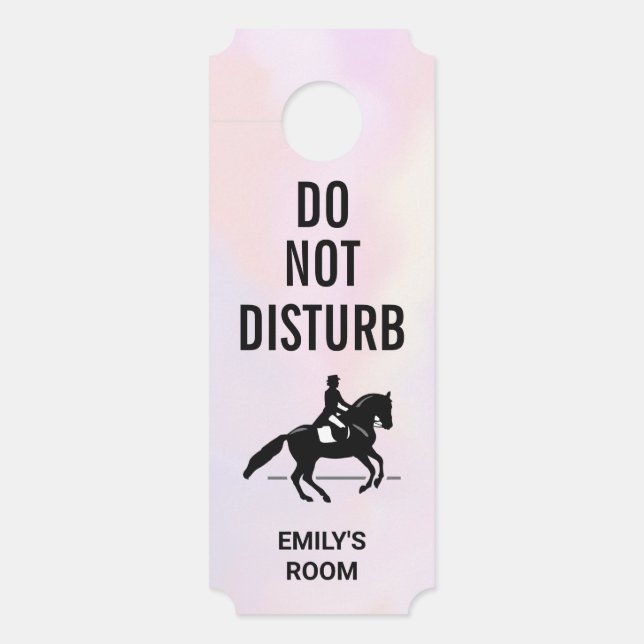 Do Not Disturb Elegant Dressage Rider Door Hanger (Front)