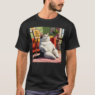 Do not Disturb Fat Cat Funny  T-Shirt