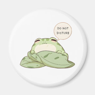 Do Not Disturb Frog Sleepy Kawaii Design Magnet