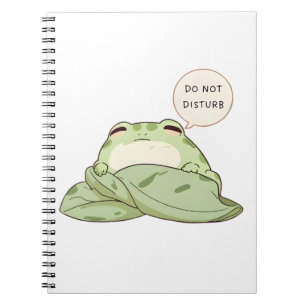 Do Not Disturb Frog Sleepy Kawaii Design Notebook