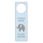 Do not disturb grey elephant nursery door hanger