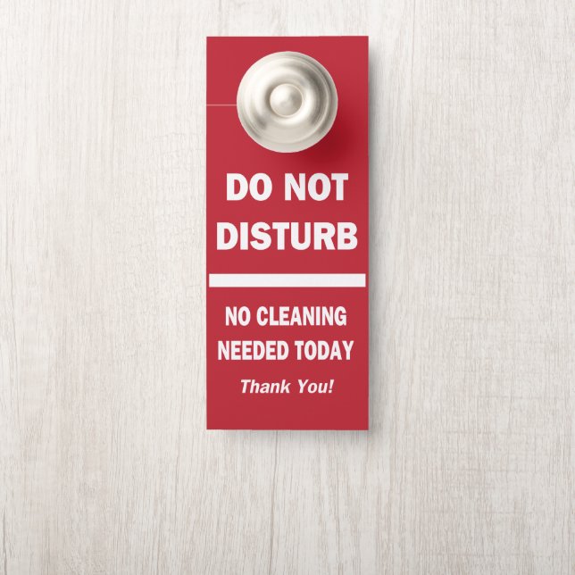 Do Not Disturb Hotel Room Door Hanger (On Knob)