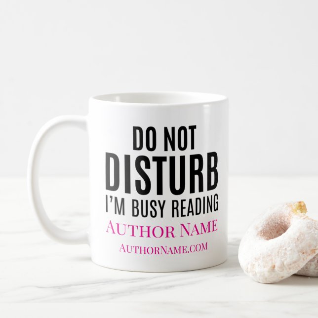 Do Not Disturb I'm Reading Coffee Mug (With Donut)