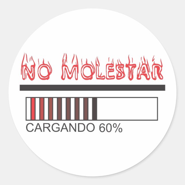 DO NOT DISTURB LOADING CLASSIC ROUND STICKER (Front)