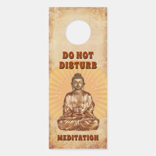 Do Not Disturb Meditation Door Hanger Zazzle Co Uk