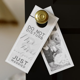 Do Not Disturb Mr & Mrs Newlywed Photo Door Hanger