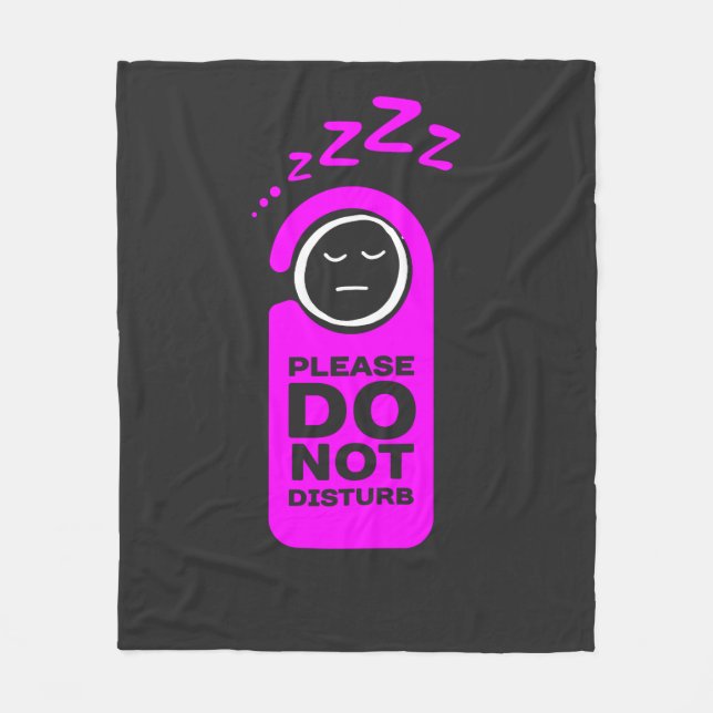 Do Not Disturb My Sleep Fleece Blanket (Front)