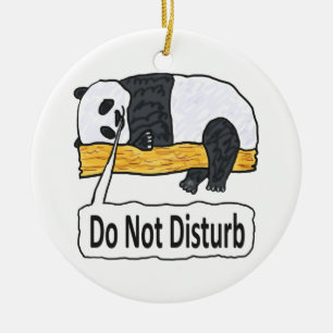 Do Not Disturb Panda Ceramic Tree Decoration