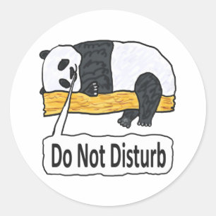 Do Not Disturb Panda Classic Round Sticker