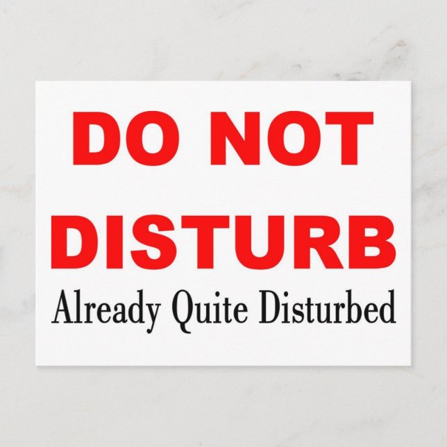 DO NOT DISTURB POSTCARD (Front)
