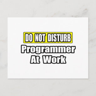 Do Not Disturb...Programmer At Work Postcard