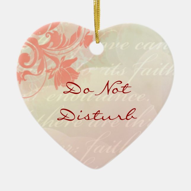 Do Not Disturb Romantic Door Hanger Ceramic Tree Decoration (Front)