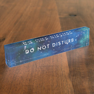 Do Not Disturb Sign Star Night Sky Space Business Nameplate