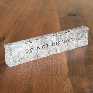 Do Not Disturb Sign Stone Marble Business Nameplate