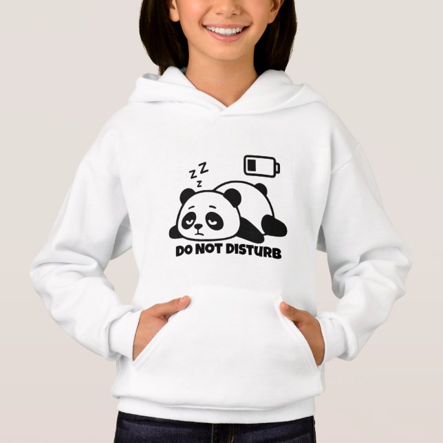 Do Not Disturb Sleeping Panda Cute Lazy Funny (Front)