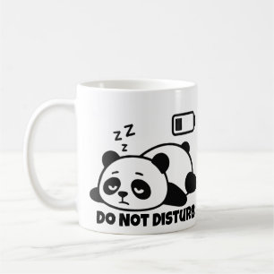 Do Not Disturb Sleeping Panda Cute Lazy Funny Coffee Mug
