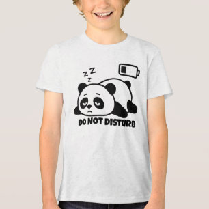 Do Not Disturb Sleeping Panda Cute Lazy Funny Tri-Blend Shirt