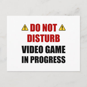 Do Not Disturb Video Game Postcard