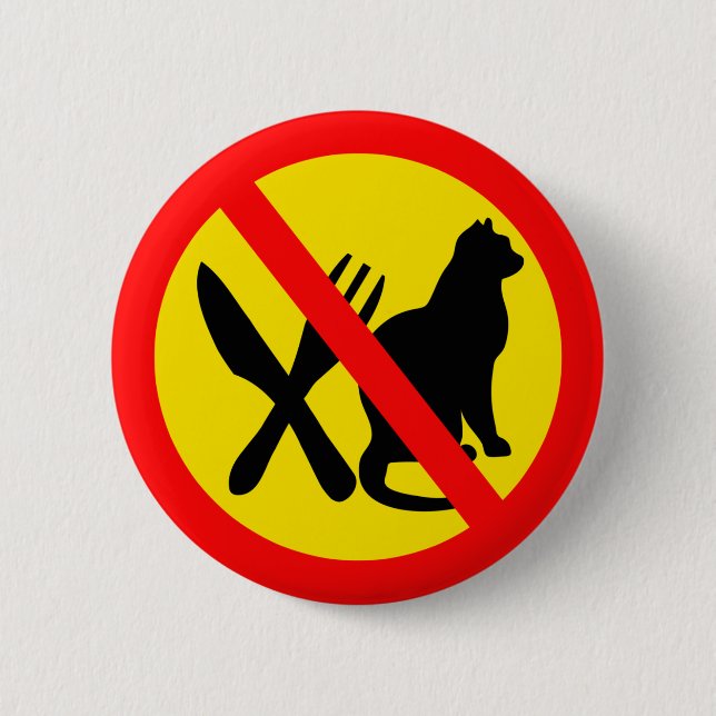 DO NOT EAT CATS 6 CM ROUND BADGE (Front)