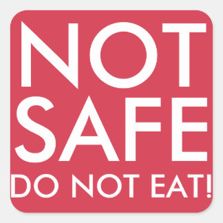 DO NOT EAT Not safe food stickers for allergies