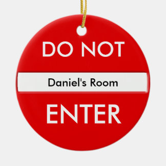 Do Not Enter Door Hanger Ceramic Tree Decoration