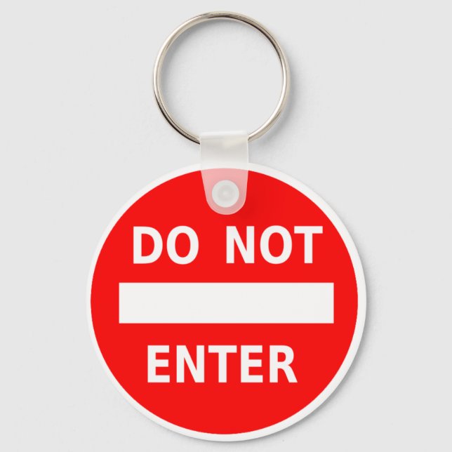 Do Not Enter keychain (Front)