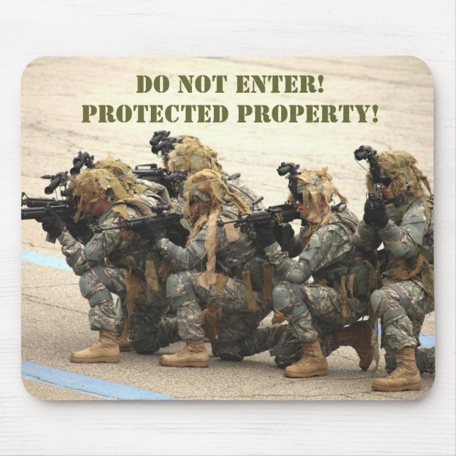 Do not enter! mousepad (Front)