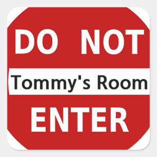 Do Not Enter Sticker